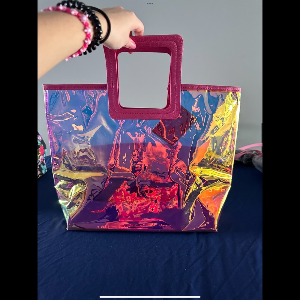 NWT JUICY COUTURE PINK IRIDESCENT TOTE BAG‎